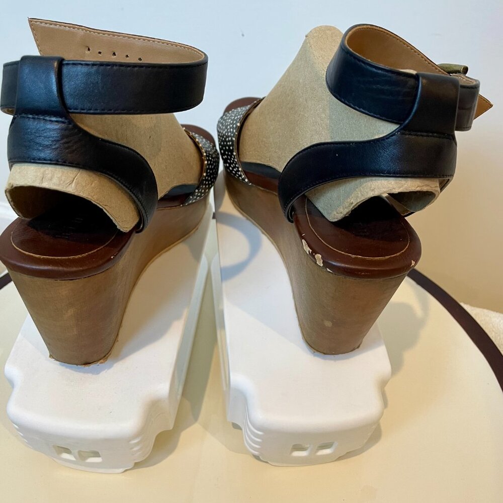 Hinge Clog Wedge Buckle Sandals Size 8.5 - Picture 5 of 13